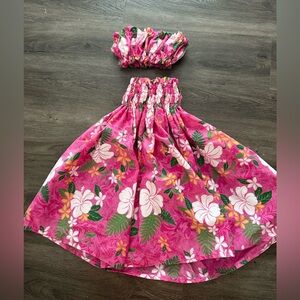 Royal Hawaiian Creations Pink Floral Dress